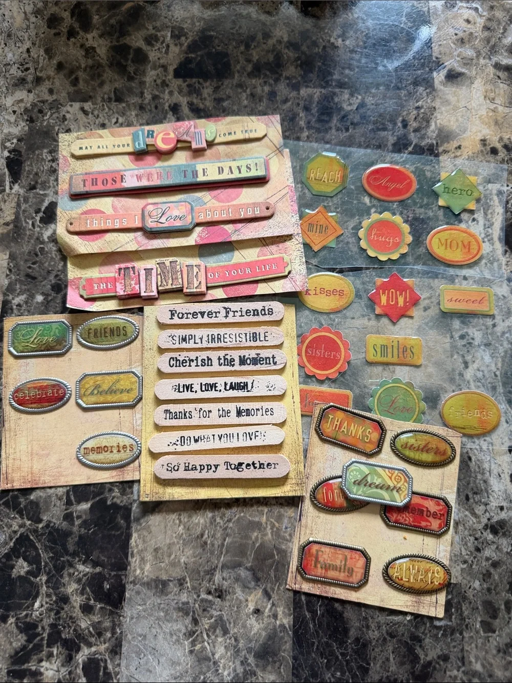 Misc Word Scrapbook Embellishments